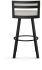 Travis Swivel Counter Stool (Pale Grey & Beige with Black Base)