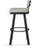 Travis Swivel Counter Stool (Pale Grey & Beige with Black Base)