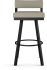 Travis Swivel Counter Stool (Greige with Black Base)