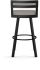 Travis Swivel Counter Stool (Silver Grey with Black Base)