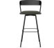 Ludwig Swivel Counter Stool (Charcoal Grey with Black Base)