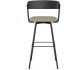 Ludwig Swivel Counter Stool (Greige with Black Base)