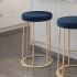 Iris Counter Stool (Blue with Golden Base)