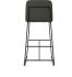 Winslet Counter Stool (Charcoal Grey with Black Base)
