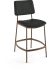 Sullivan Counter Stool (Black with Bronze Base)