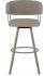 Corey Swivel Counter Stool (Beige & Brown with Grey Base)