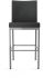 Perry Plus Counter Stool (Black with Metallic Grey Base)