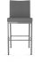 Perry Plus Counter Stool (Grey with Metallic Grey Base)
