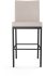 Perry Plus Bar Stool (Cream with Black Base)