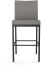 Perry Plus Bar Stool (Taupe with Black Base)