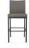 Perry Plus Bar Stool (Silver Grey with Black Base)