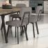 Kane Table and Clarkson Chairs 7-Pieces Dining Set (Beige & Taupe & Dark Brown)
