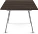 Drift Table and Perry Chairs 7-Pieces Dining Set (Dark Grey with Cream and Metallic Grey Base)