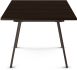 Drift Table and Perry Chairs 7-Pieces Dining Set (Dark Brown with Cream and Metallic Grey Base)