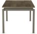 Mylos Table and Torres Chairs 7-Pieces Dining Set (Greenish Brown with Pale Grey & Beige and Grey Base)