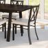 Drift Table and Washington Chairs 7-Pieces Dining Set (Dark Brown & Cream)