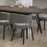 Corey Dining Chair (Grey with Black Base)