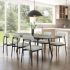 Gibson Extendable Dining Table (Grey with Black Base)