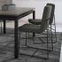 Palmer Dining Table (Greyish-Brown with Black Base)