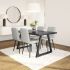 Answorth Dining Table (Basalt with Black Base)