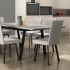 Reaves Extendable Dining Table (Concrete with Black Base)