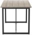 Mindy Dining Table (Gray-beige with Black Base)