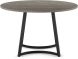 Josie Table and Camilla Chairs 5-Pieces Dining Set (Greyish-Brown with Charcoal Grey and Black Base)