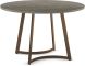 Josie Table and Camilla Chairs 5-Pieces Dining Set (Greyish-Brown with Cream and Bronze Base)