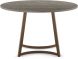 Josie Table and Camilla Chairs 5-Pieces Dining Set (Greyish-Brown with Charcoal Grey and Bronze Base)