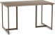 Bethany Dining Table (Light Beige with Bronze Base)