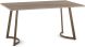 Danika Table and Harper Chairs 5-Pieces Dining Set (Light Beige with Light Beige & Grey and Bronze Base)