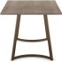 Danika Dining Table (Light Beige with Bronze Base)