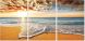 Warm Sandy Beach - 3 Piece acrylic panel picture
