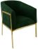 Fame Arm Chair (Green Velvet with Polished Gold Stainless Frame)