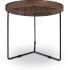 Abby End Table (Large - Walnut top and Black Iron Base)