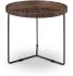 Abby End Table (Small - Walnut top and Black Iron base)