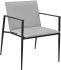 Gazel Arm Chair (Grey with Matte Black Frame)