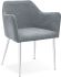 Kaliko Arm Chair (Grey with Chrome Legs)