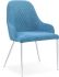 Santana Dining Chair (Set of 2 - Blue with Chrome Legs)
