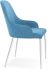 Santana Dining Chair (Set of 2 - Blue with Chrome Legs)
