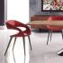 Shape Chair (Red with Wild Oak Legs)