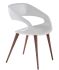 Shape Chair (White with Solid Walnut Legs)