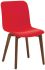 Vela Chair (Set of 2 - Red with Walnut Back)