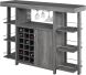 Bar Cabinet with Smoked Glass Top (Grey)