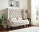 Tufted Accent Love Seat (Beige)