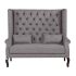 Tufted Accent Love Seat (Grey)