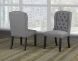 Memphis Tufted Dining Chair with Nail-Head Trim (Set of 2 - Grey)