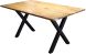 Zen Straight Edge 67 Inches Dining Table (Acacia - Black X legs)