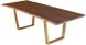 Versailles Boule Live Edge Dining Table (Medium - Seared Oak with Gold Base)