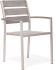 Metropolitan Slated Armchair (Set of 2 - Brushed Aluminium)
